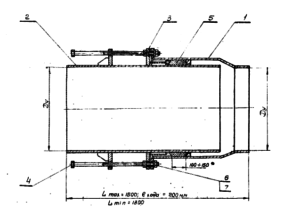 Чертеж - компенсатор сальниковый ТМ 25 с ограничителем Сальниковый компенсатор серия 4.902-8 выпуск 5
