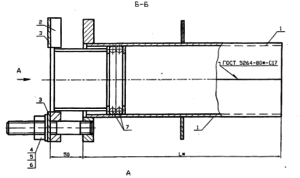 Рабочие чертежи на сальники нажимные серия 5.905-26.08 Сальник нажимной 5.905-26.08 - чертеж