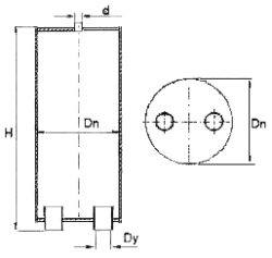 Рабочий чертеж - вертикальный воздухосборник ВСВ! Вертикальный воздухосборник ВСВ - рабочие чертежи