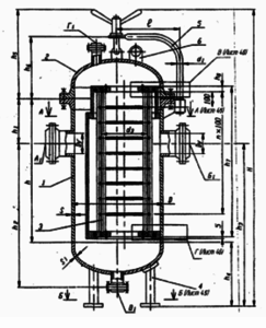 Вариант исполнения фильтра СДЖ на опорах Чертеж Фильтр сетчатый СДЖ