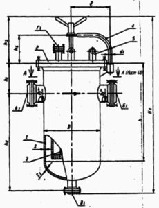 Жидкостный фильтр СДЖ - от производителя! Чертеж общего вида - жидкостный фильтр СДЖ