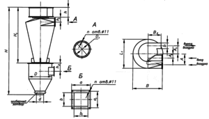 Циклон СИОТ-М1 чертеж
