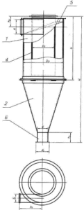 Рабочий чертеж циклон ЛИОТ - купить! Циклон ЛИОТ чертеж