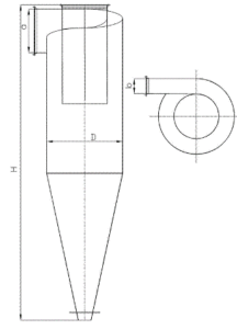 Чертеж циклон ЦР разгрузитель
