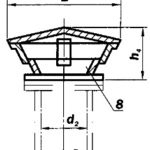 Шахта с колпаком циклон СИОТ - чертеж! Циклон СИОТ с шахтой и колпаком