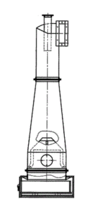 Циклон ЦМ с ящиком - чертеж