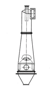 Циклон ЦМ с бункером - чертеж