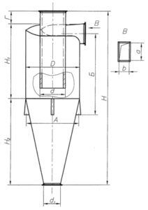 Циклон ЛТА чертеж
