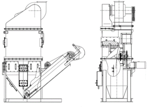 Пылеуловитель ПВМКБ конвейерный - чертеж