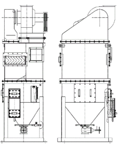 Пылеуловитель ПВМСА - чертеж общего вида