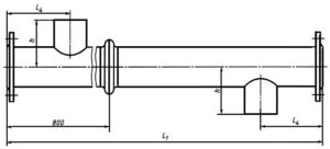 Подогерватель ВВП с компенсатором и патрубками под приварку Подогреватель ПВ2К - исполнение 3