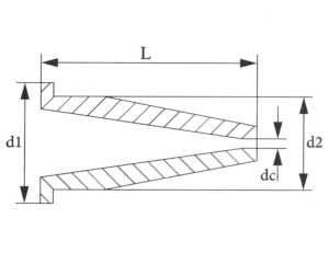 Чертеж - схема элеваторного сопла 40с10бк Сопло элеватора